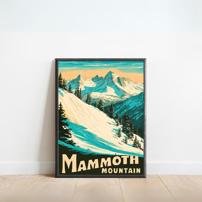 Mammoth Mountain Vintage Travel Poster