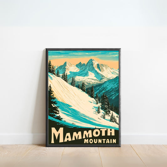 Mammoth Mountain Vintage Travel Poster