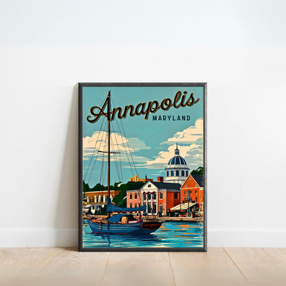 Annapolis Vintage Travel Poster - Historic Charm of Maryland