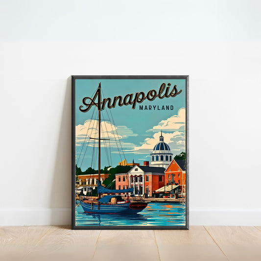 Annapolis Vintage Travel Poster - Historic Charm of Maryland