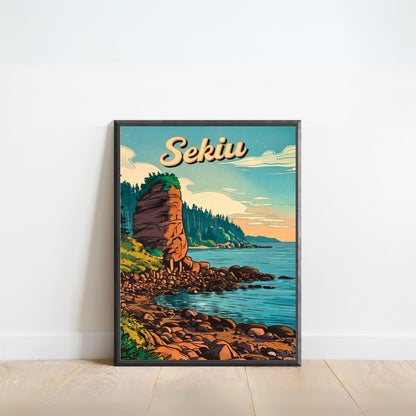 Sekiu Vintage Travel Poster