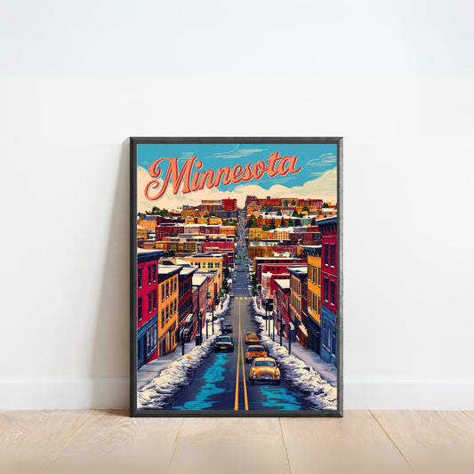 Minnesota Vintage Travel Poster