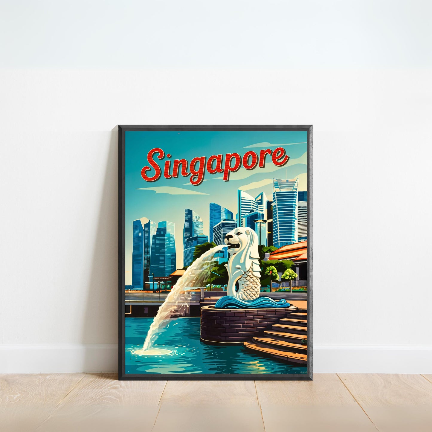 Singapore Vintage Travel Poster