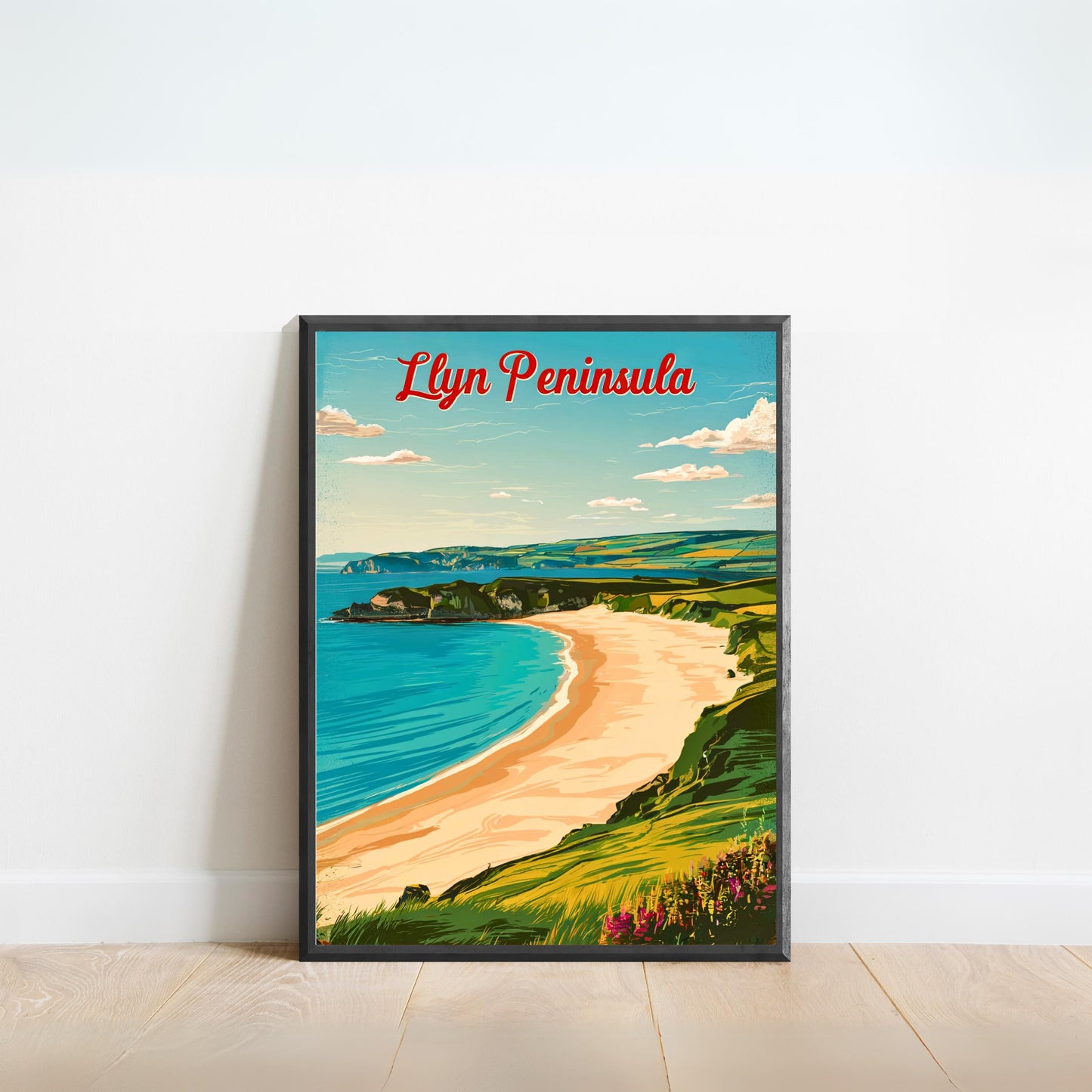 Llyn Peninsula Vintage Travel Poster - Breathtaking landscape in Wales