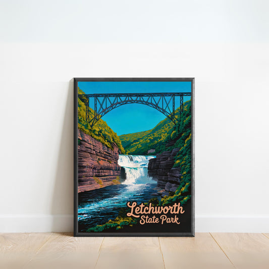 Letchworth State Park Vintage Travel Poster - New York