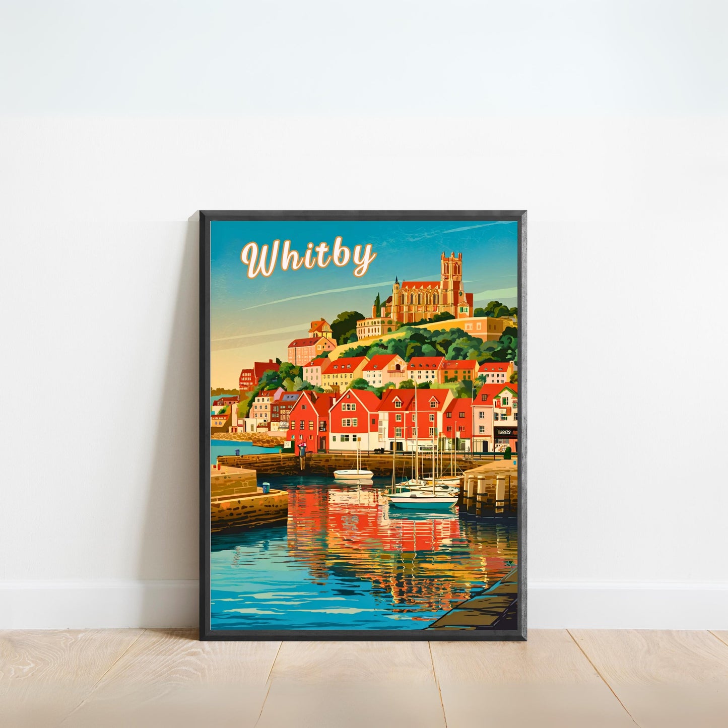 Whitby Vintage Travel Poster - Coastal Charm
