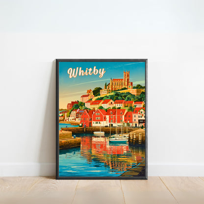 Whitby Vintage Travel Poster - Coastal Charm