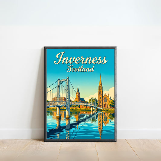 Inverness Vintage Travel Poster - Scotland Icons