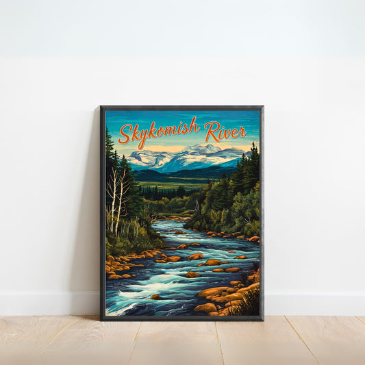 Skykomish River Vintage Travel Poster