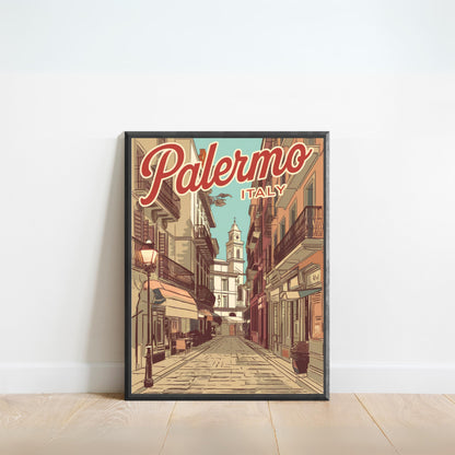 Palermo Vintage Travel Poster - Historic Charm