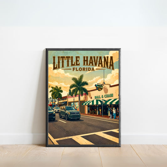 Little Havana Vintage Travel Poster -  Rhythm of Florida