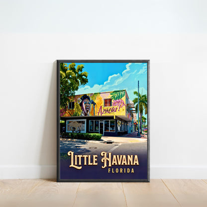 Little Havana Vintage Travel Poster -  Cultural Street