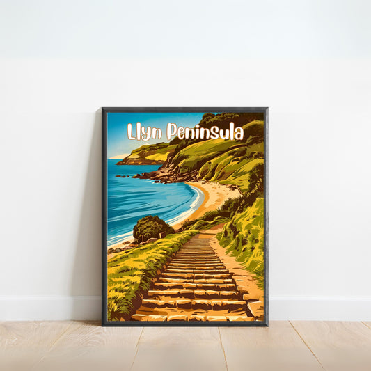 Llyn Peninsula Vintage Travel Poster