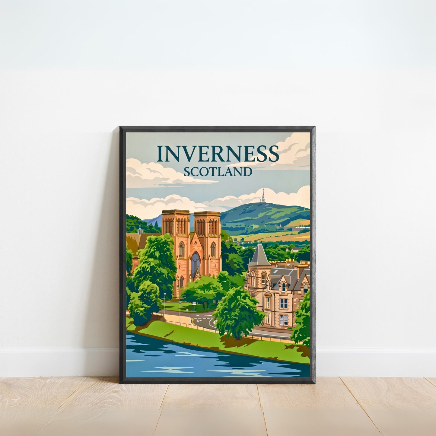 Inverness Vintage Travel Poster - Riverside
