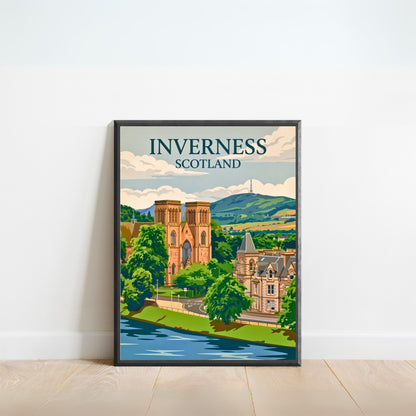 Inverness Vintage Travel Poster - Riverside