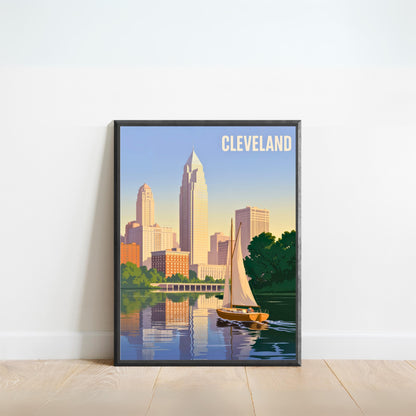 Cleveland Vintage Travel Poster - Rock & Roll Capital