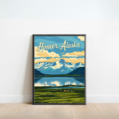 Homer Vintage Travel Poster - Discover Alaska’s Wild Beauty