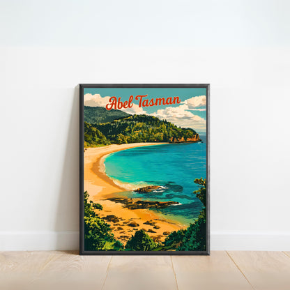 Abel Tasman Vintage Travel Poster