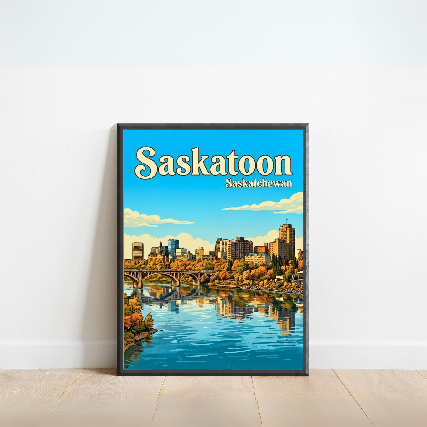 Saskatoon Vintage Travel Poster - Saskatchewan, Canada