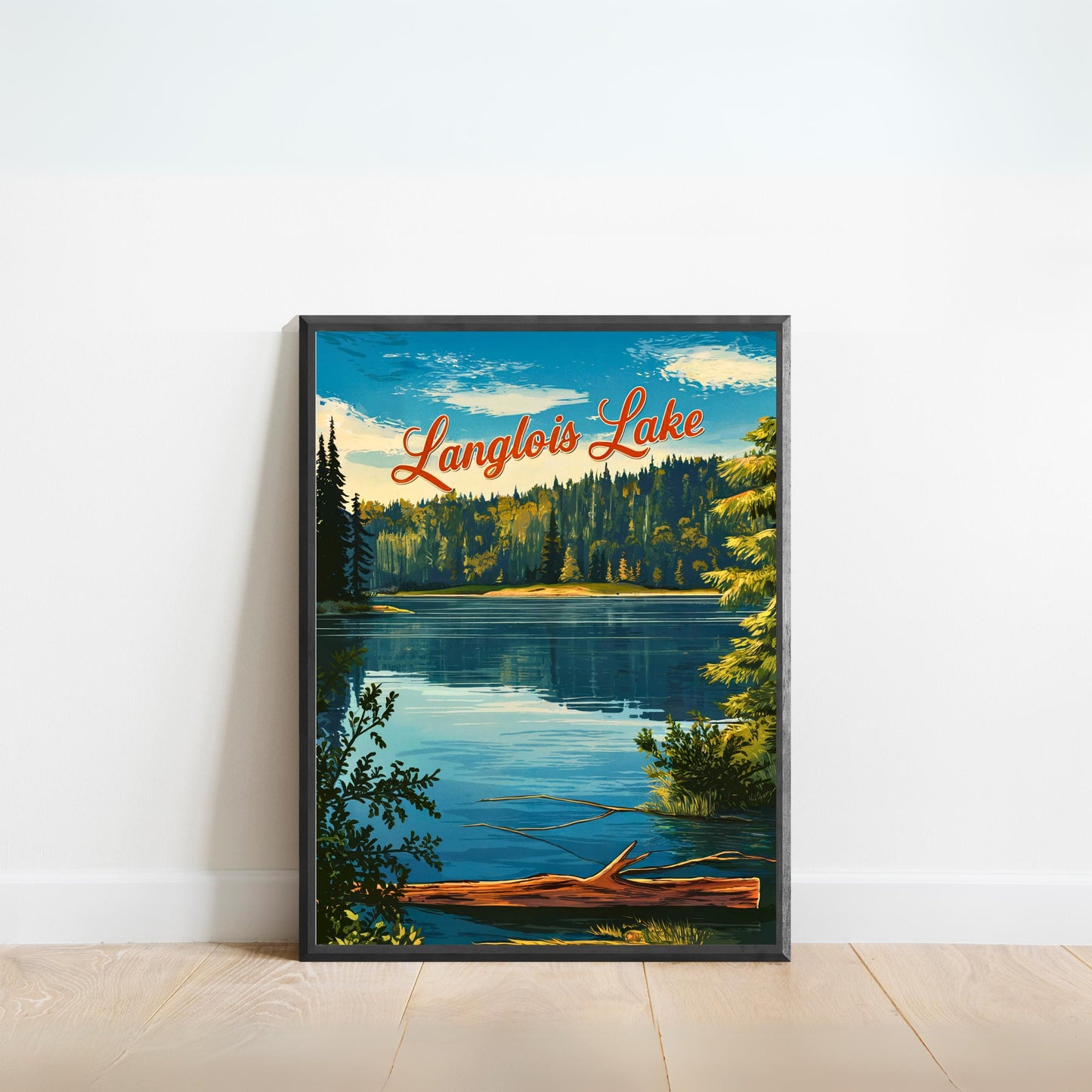 Langlois Lake Vintage Travel Poster - A Tranquil Escape in Nature