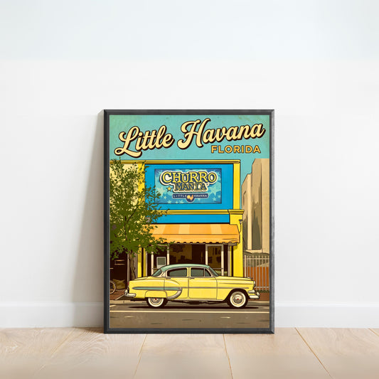 Little Havana Vintage Travel Poster -  Iconic Landmark