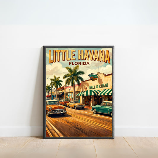 Little Havana Vintage Travel Poster -  Timeless Street