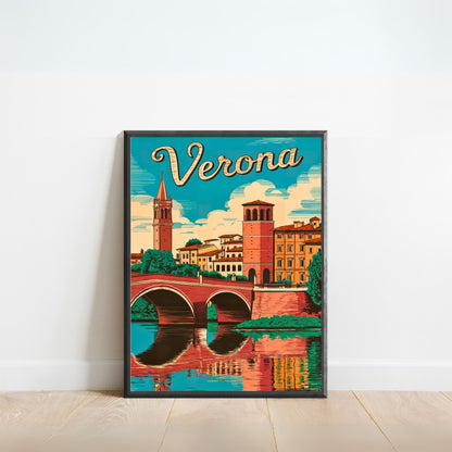 Verona, Italy Vintage Travel Poster