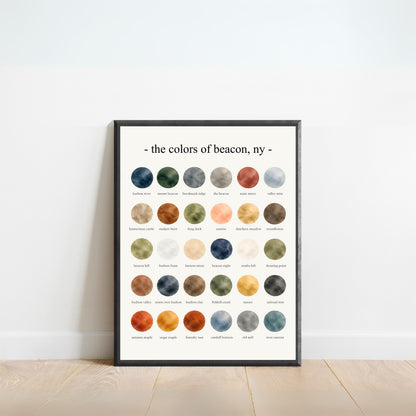 The Colors of Beacon, NY - Watercolor Print