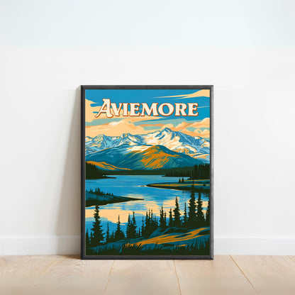 Aviemore Vintage Travel Poster - Nature’s Highland Gem