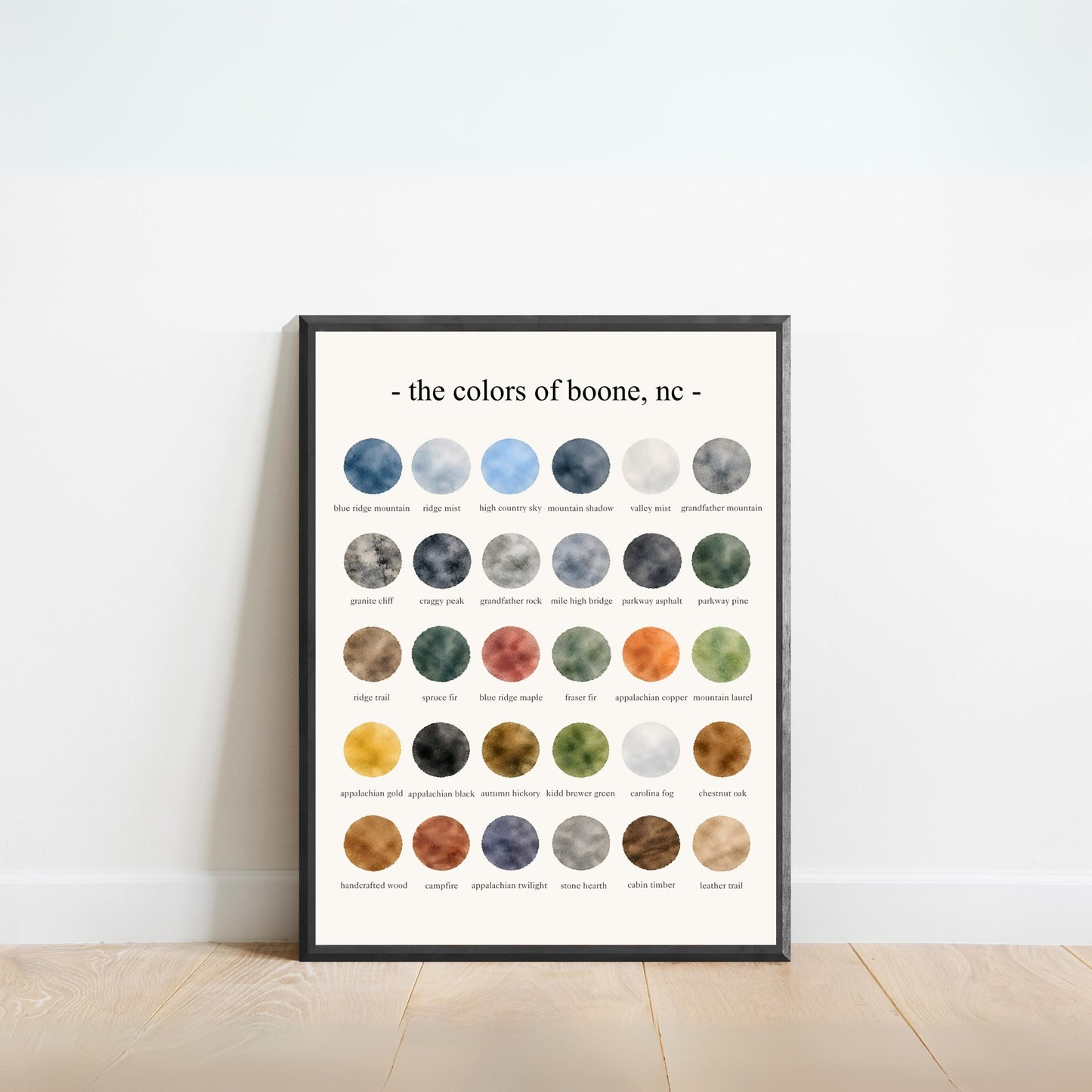 The Colors of  Boone, NC  - Watercolor Print