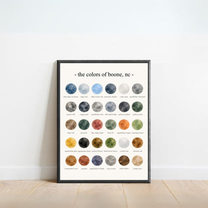 The Colors of  Boone, NC  - Watercolor Print