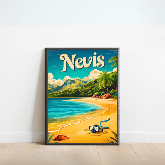 Nevis Vintage Travel Poster