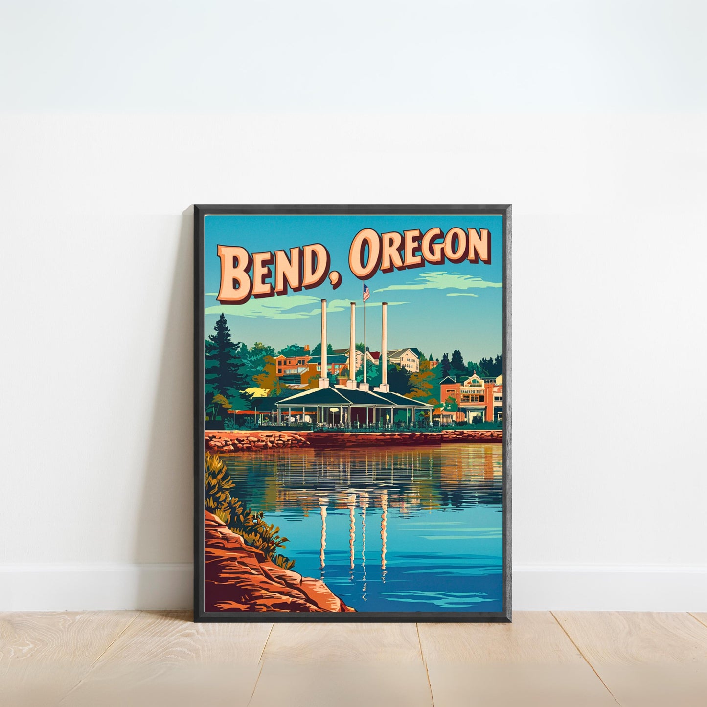 Bend Oregon Vintage Travel Poster