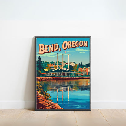 Bend Oregon Vintage Travel Poster