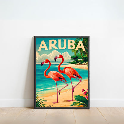 Aruba Vintage Travel Poster