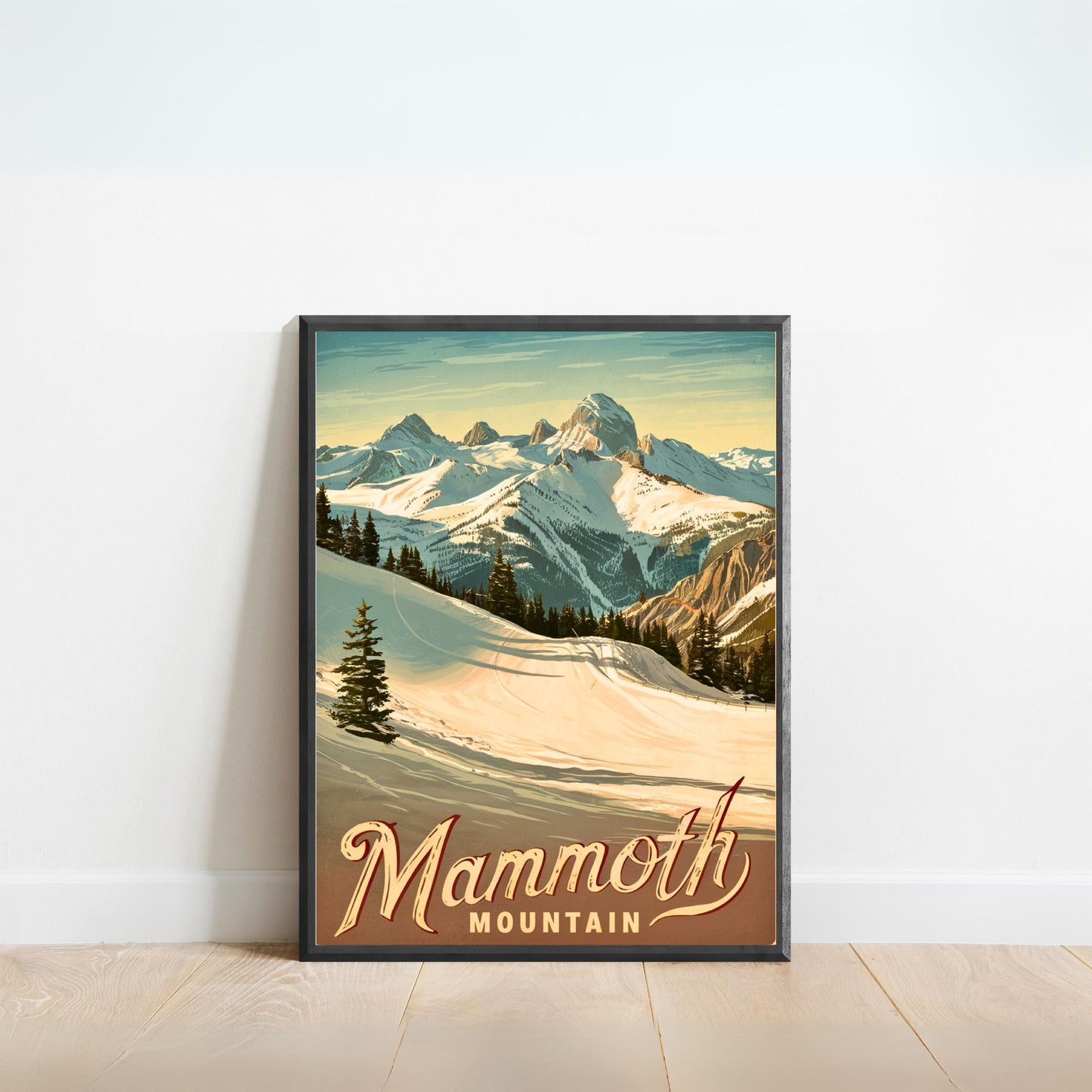 Mammoth Mountain Vintage Travel Poster - Majestic Mountain Views