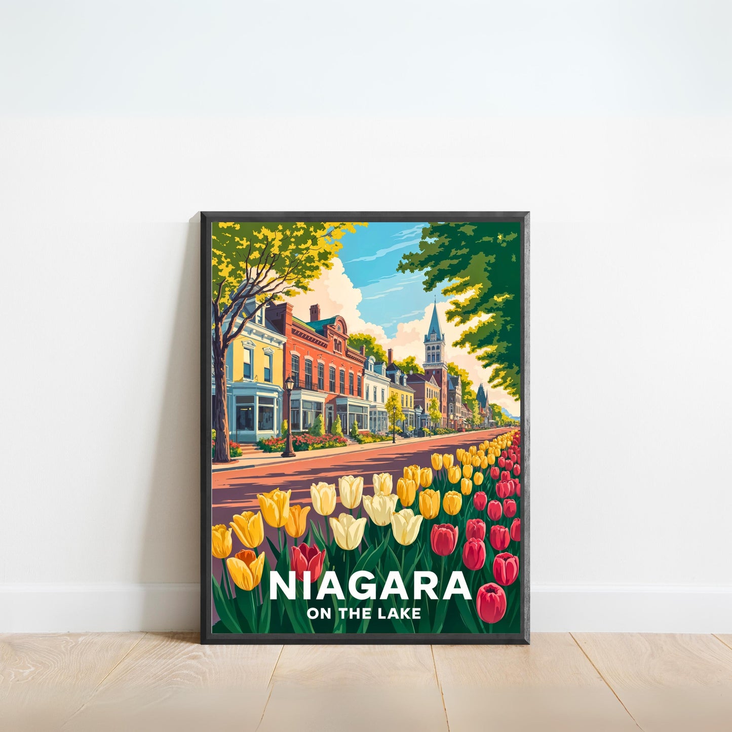 Niagara-on-the-Lake Vintage Travel Poster - Summer Blooms on the Boulevard