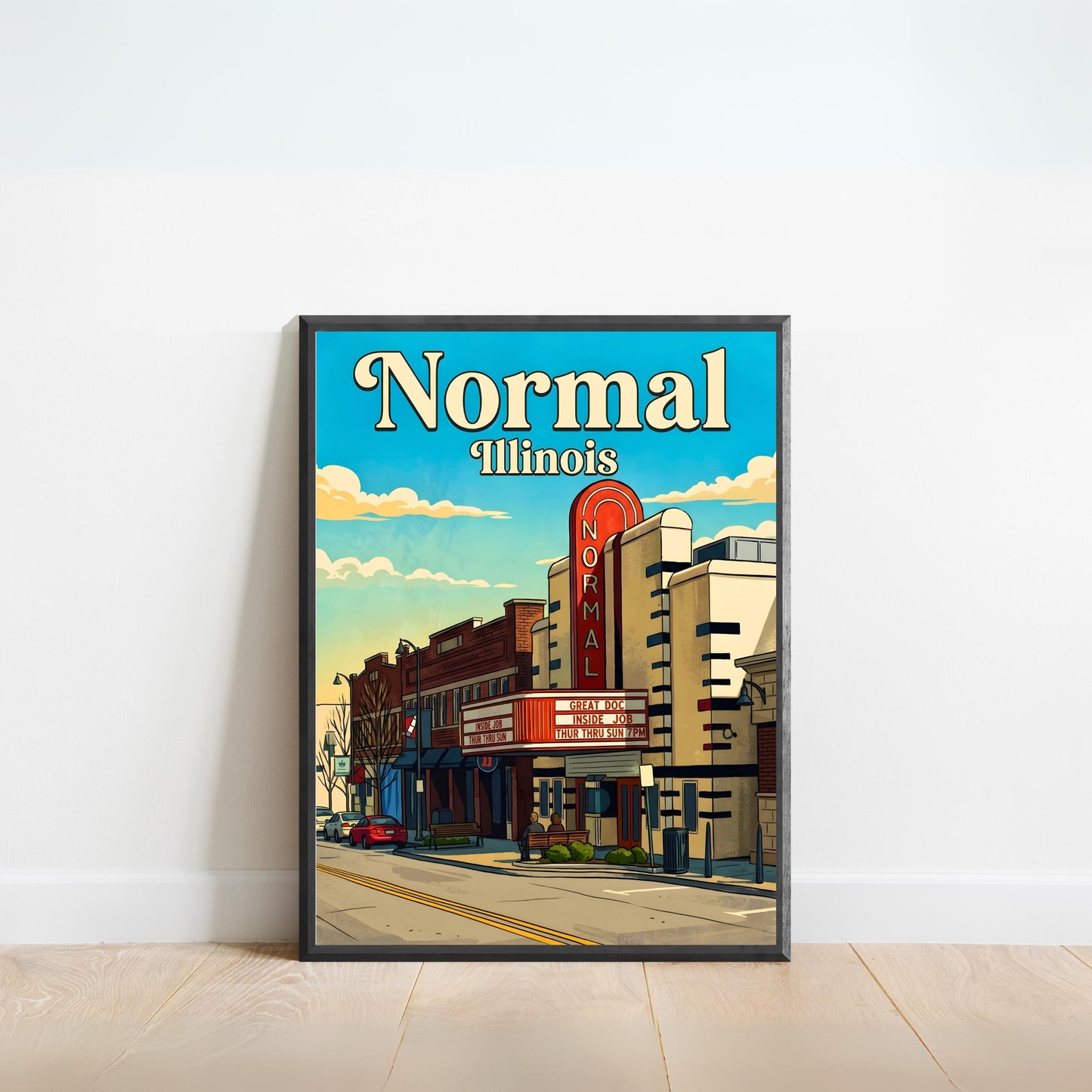 Normal, Illinois Vintage Travel Poster - Iconic Landmark
