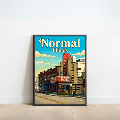 Normal, Illinois Vintage Travel Poster - Iconic Landmark