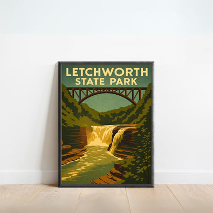 Letchworth State Park Vintage Travel Poster - The Grand Canyon of the East
