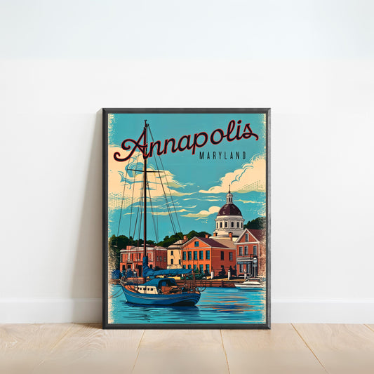 Annapolis, Maryland Vintage Travel Poster