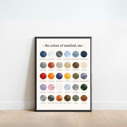 The Colors of Rumford, ME- Watercolor Print