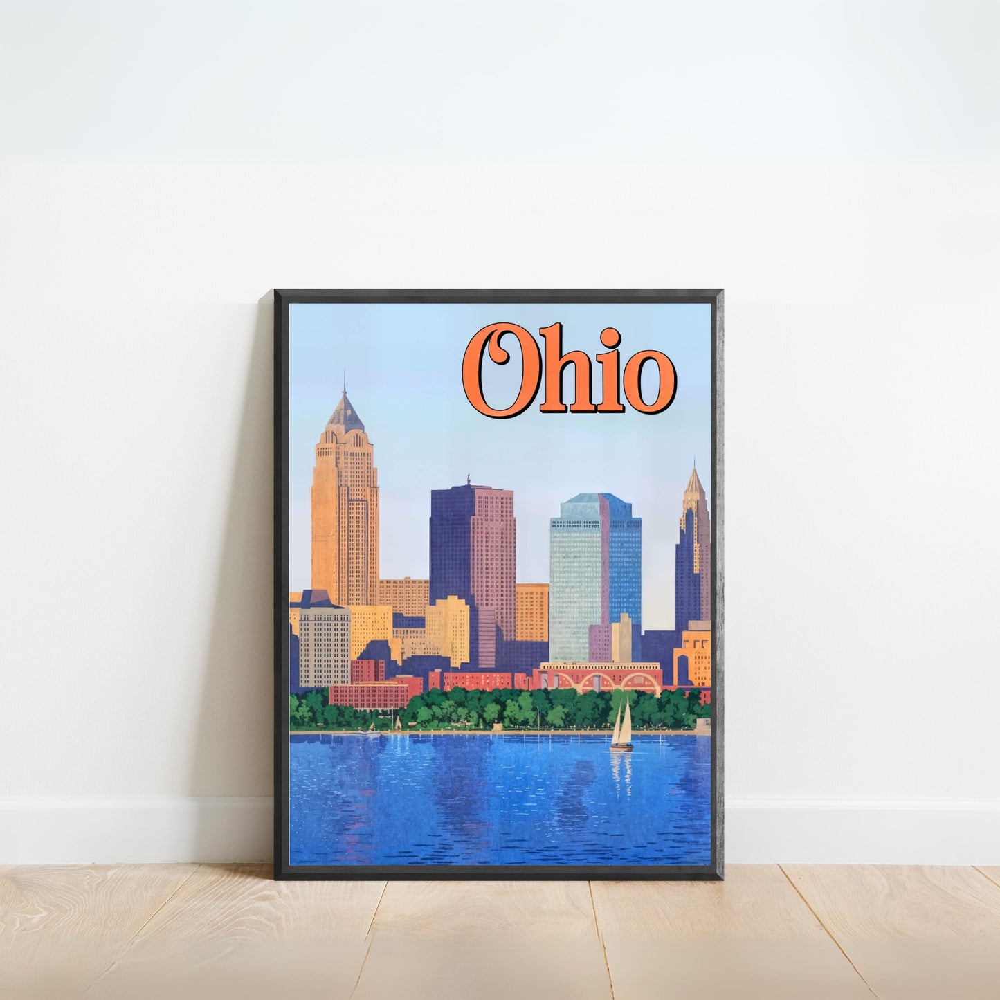 Ohio Vintage Travel Poster - Cleveland