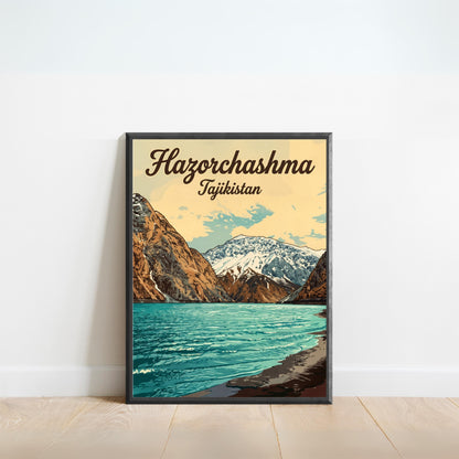 Hazorchashma Vintage Travel Poster -  Captivating  Serenity