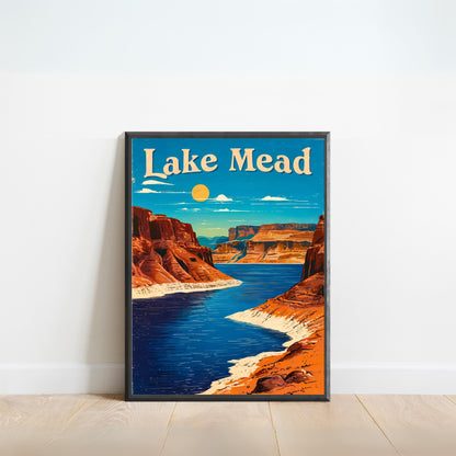 Lake Mead Vintage Travel Poster