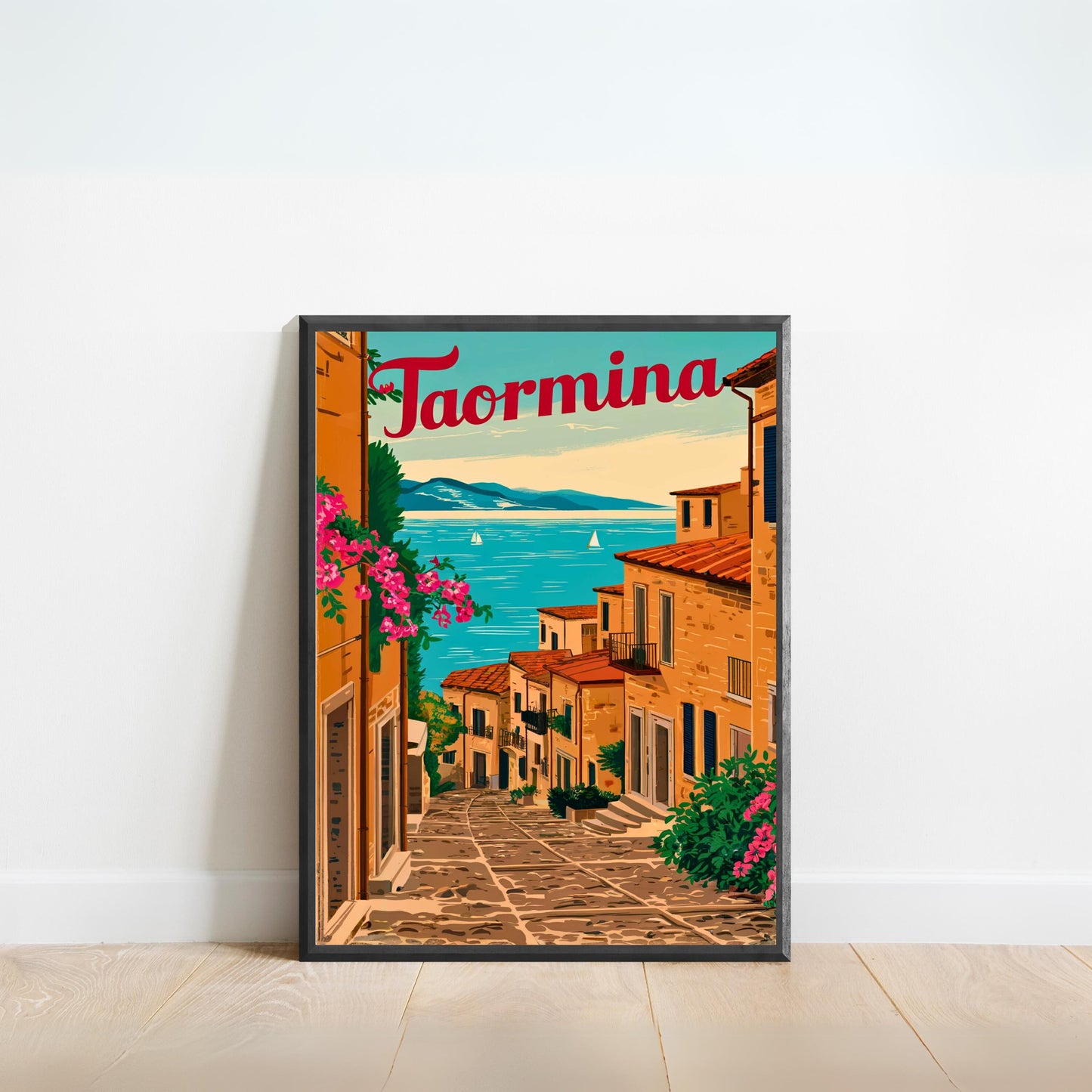 Taormina Vintage Travel Poster