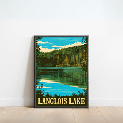 Langlois Lake Vintage Travel Poster