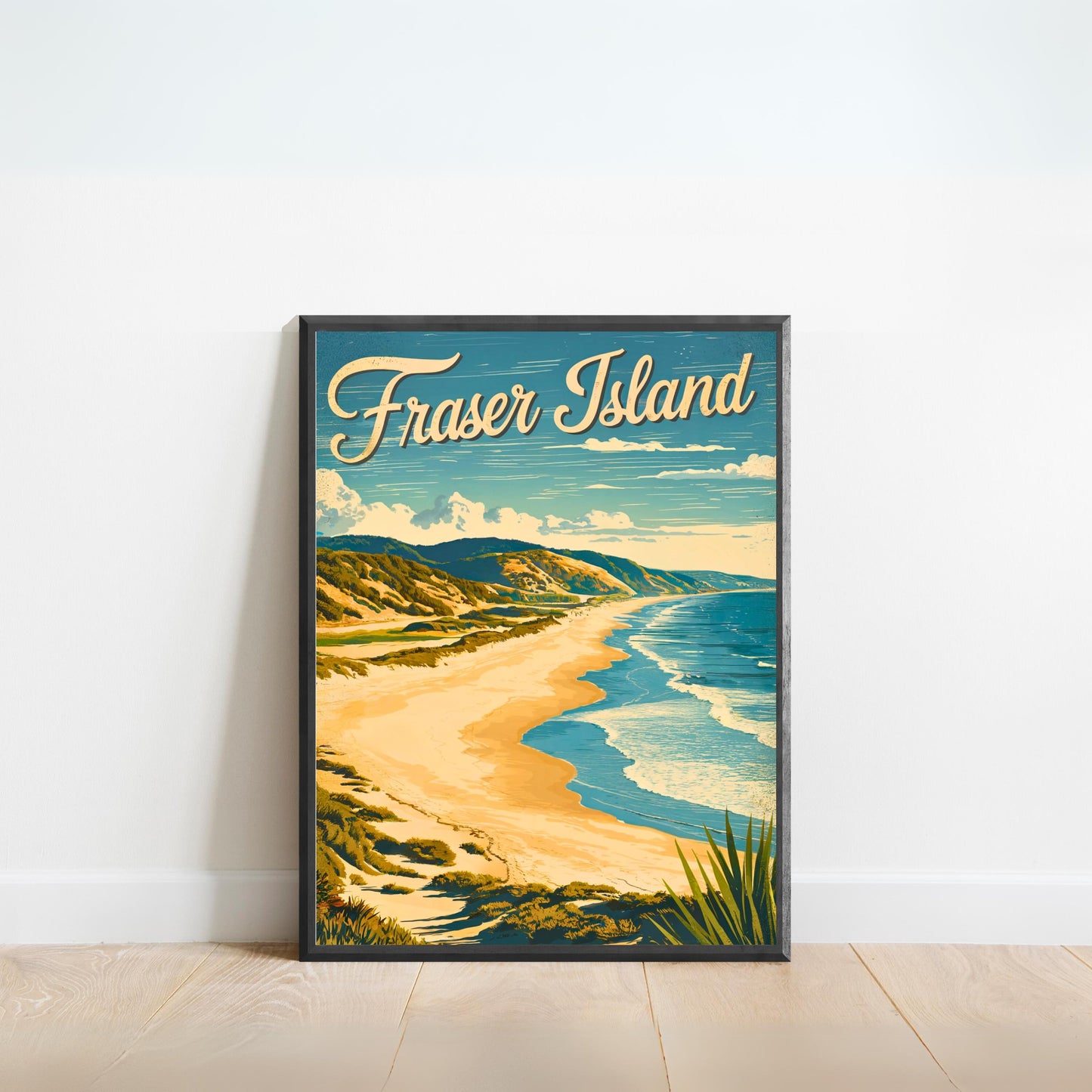Fraser Island Vintage Travel Poster