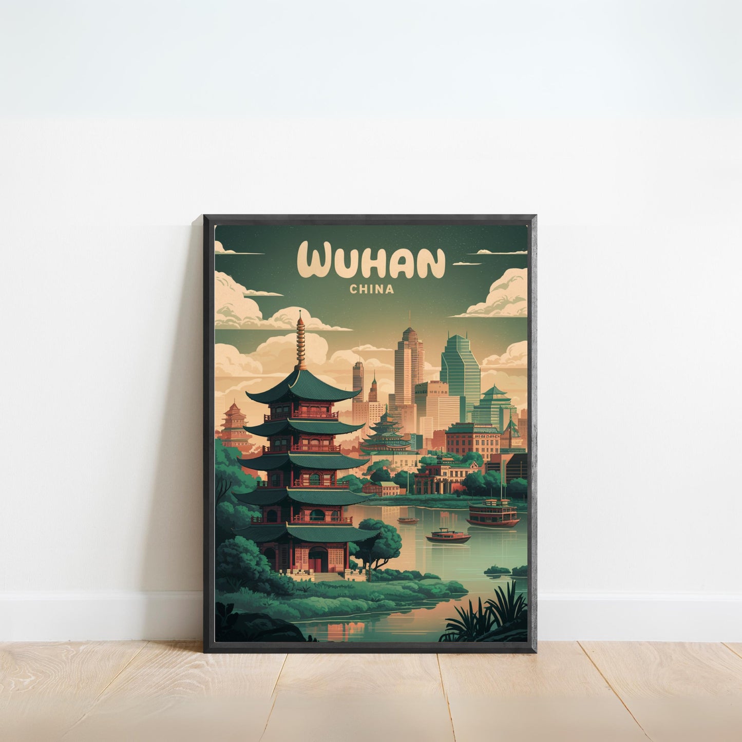 Wuhan Vintage Travel Poster