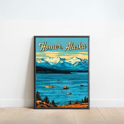 Homer Vintage Travel Poster - Alaska
